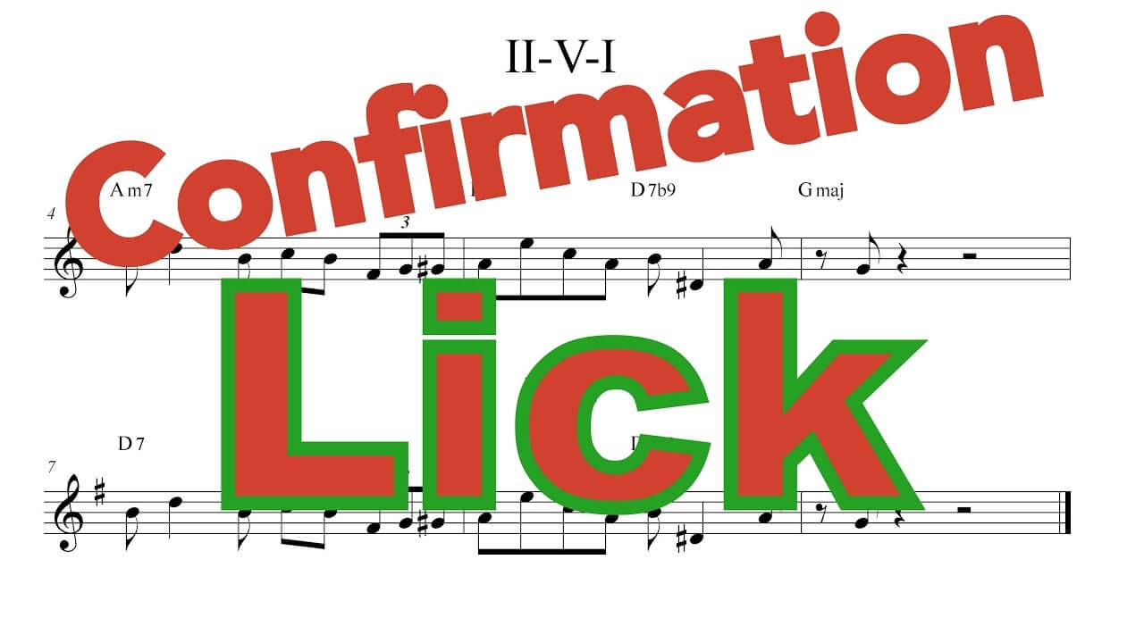 Confirmation lick (Charlie Parker)How to apply it on  II-V-I (jazz saxophone lessons)